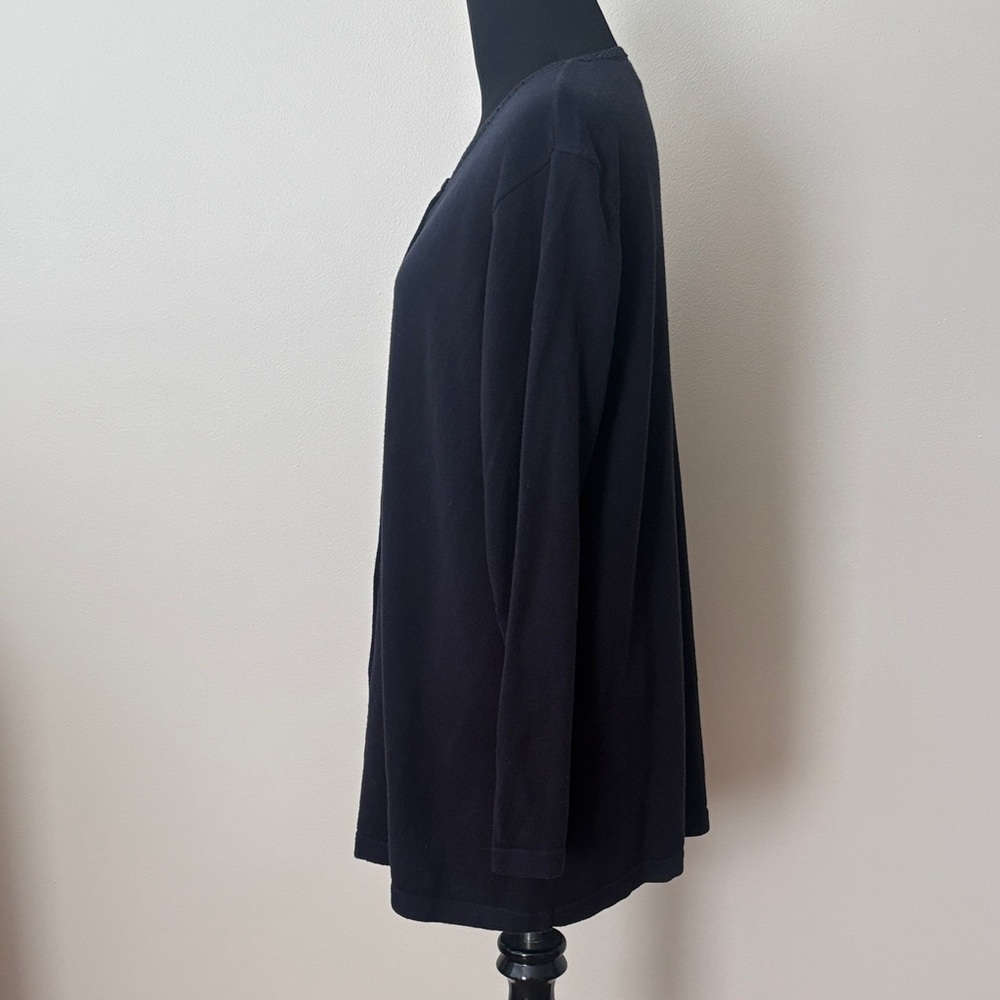 Black Maternity Button-Up Cardigan - Picture 6 of 8